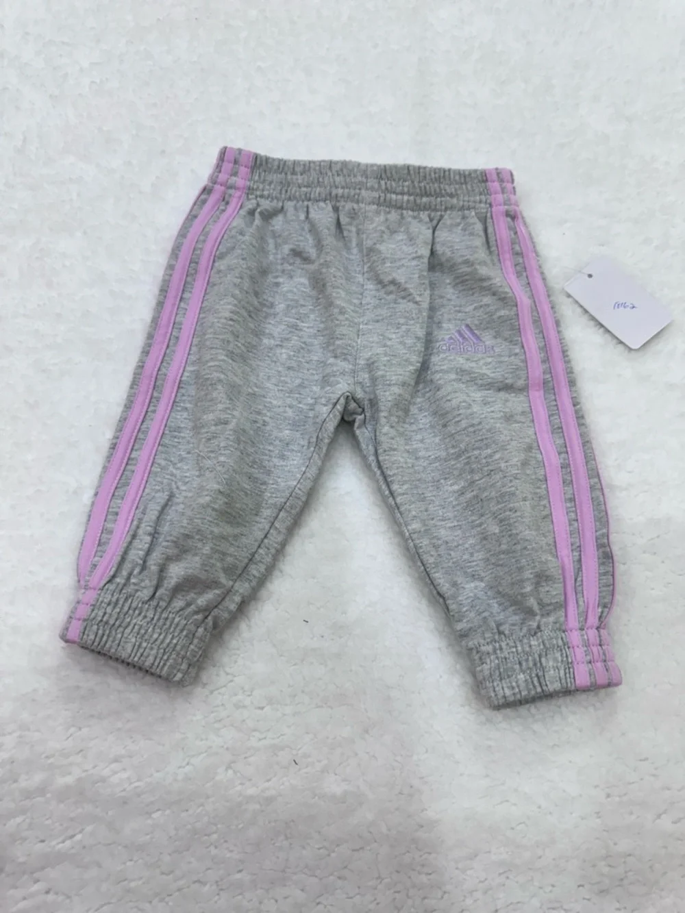 Baby Girl Adidas Grey and Pink Sweat Suit